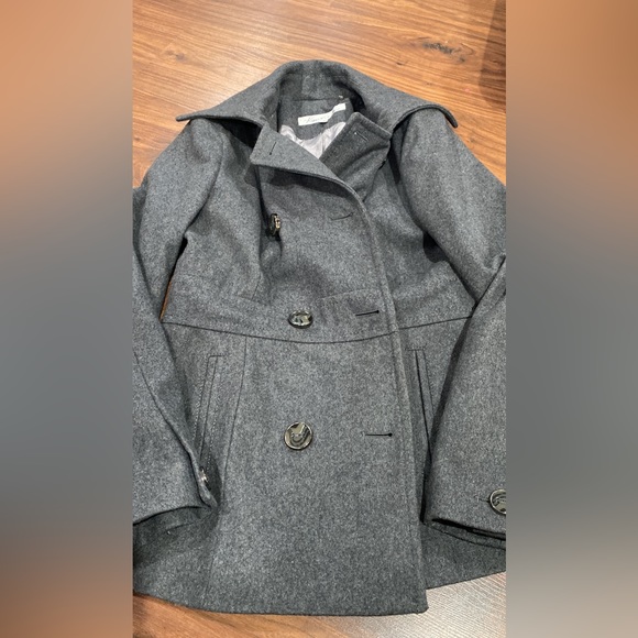 Kenneth Cole size medium gray pea coat - Picture 2 of 2